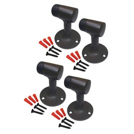 QCAA Solid Brass Door Stop, 3", US10B ORB Oil Rubbed Bronze, 4 Pack, Made in Taiwan