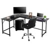 Saicool Modern L-Shaped Home Office Gaming Desk PC Table Writing