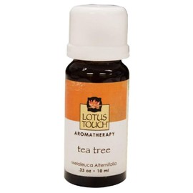 Tea Tree Essential Oil by Lotus Touch, 10 ml Bottle - 100% Pure, Therapeutic Grade Single-Note Essential Oil for Aromatherapy - Camphorous & Medicinal Aroma - Perfect First Aid Oil - Tested for Purity