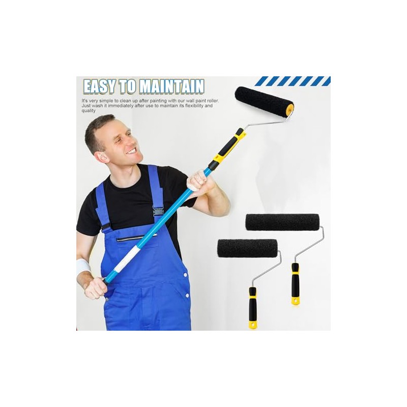 AmazingSpark 3 Pcs Drywall Compound Roller Includes 9 Inch 12