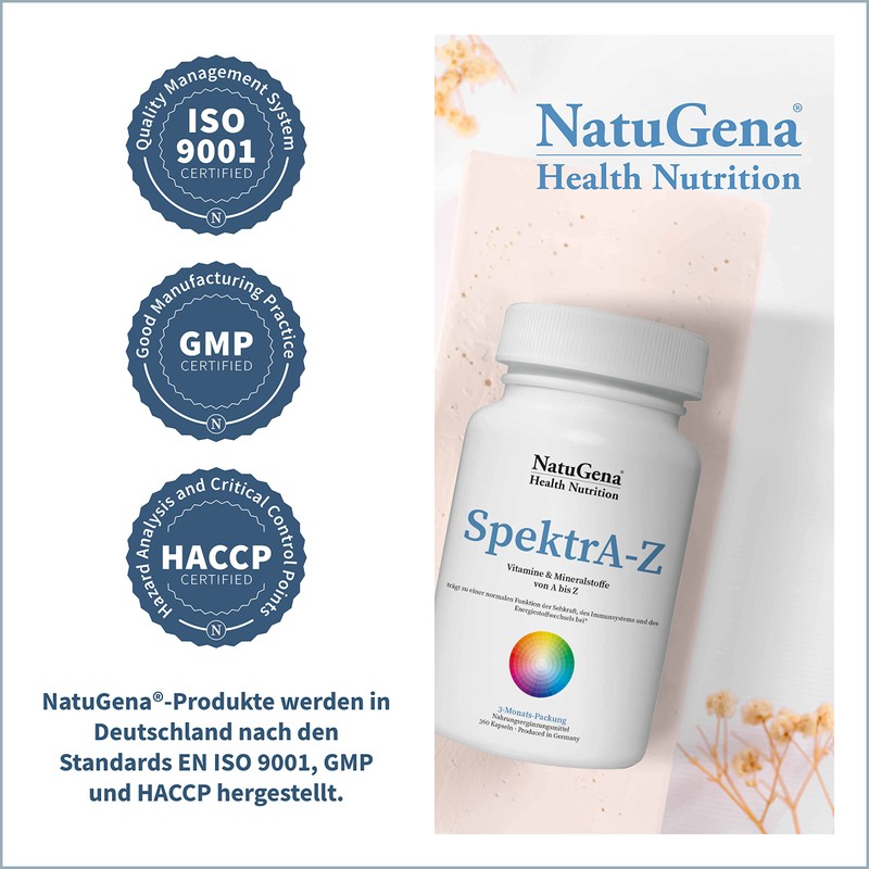 NatuGena SpektrA-Z, Multivitamins from A-Z, Extensive Spectrum of Bioactive Vitamins