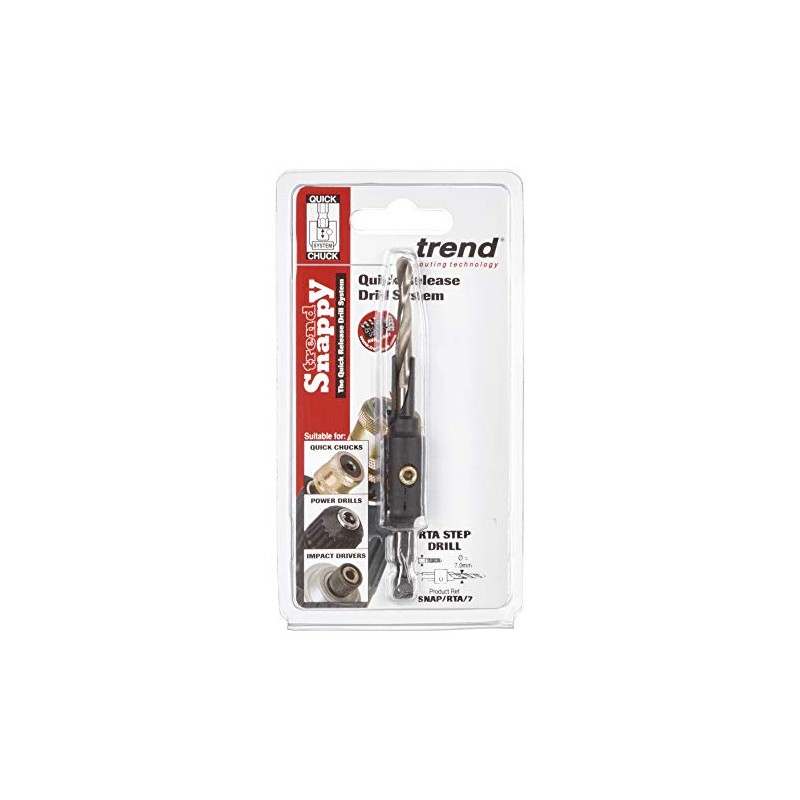 Trend SNAP 7 Snappy Rta 7mm Bolt Stepped Drill-Silver