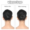 AYNKH Hair Bun, Donut Style, Artificial Round Wig for Ballet