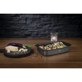 KUHN RIKON New Life Pro Recycling Oven Dish Medium, 32 x 20 x 6 cm, Casserole Dish up to 240 C, Oven-Safe, Black