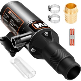 Macerator Waste Pump, Sewage Washdown 12V 13GPM, Quick Release Sewage Self Priming Macerator Pump with Thermal/Ignition Protection, for RV/Boat