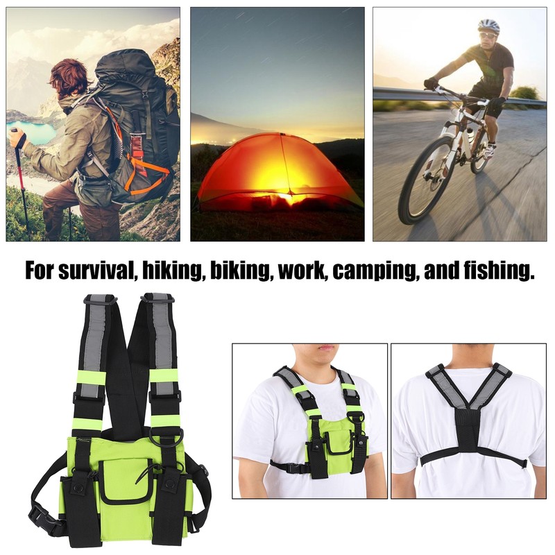 Multifunctional Nylon Waterproof Chest Bag Reflective Safety Tooling Vest for