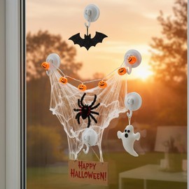 NL HOME Wreath Hangers for Glass Door or Window, 2-Pack Strong Suction Cup Utility Hooks, Antique Gold