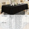 smiry Rectangle Table Cloth, Waterproof Anti-Scratch Polyester Tablecloth, Decorative Washable