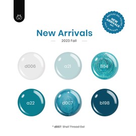 beetles Gel Polish Beetles Blue Gel Nail Polish Set, 6 Colors Glitter Pearl Gel Polish Mermaid Treasures Nail Art Design Soak off Uv Led Nail Lamp