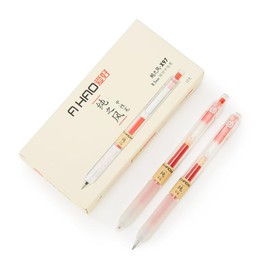 czxwyst X97 Retractable Gel Ink Pens 0.5mm Fine Point (Red Color 12-Pack)