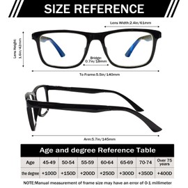 DEAAOK 5 Pack Reading Glasses Blue Light Blocking Oversized Readers for Men Women Computer Eyeglasses Spring Hinge (5 Pack Black, 1.75, x)