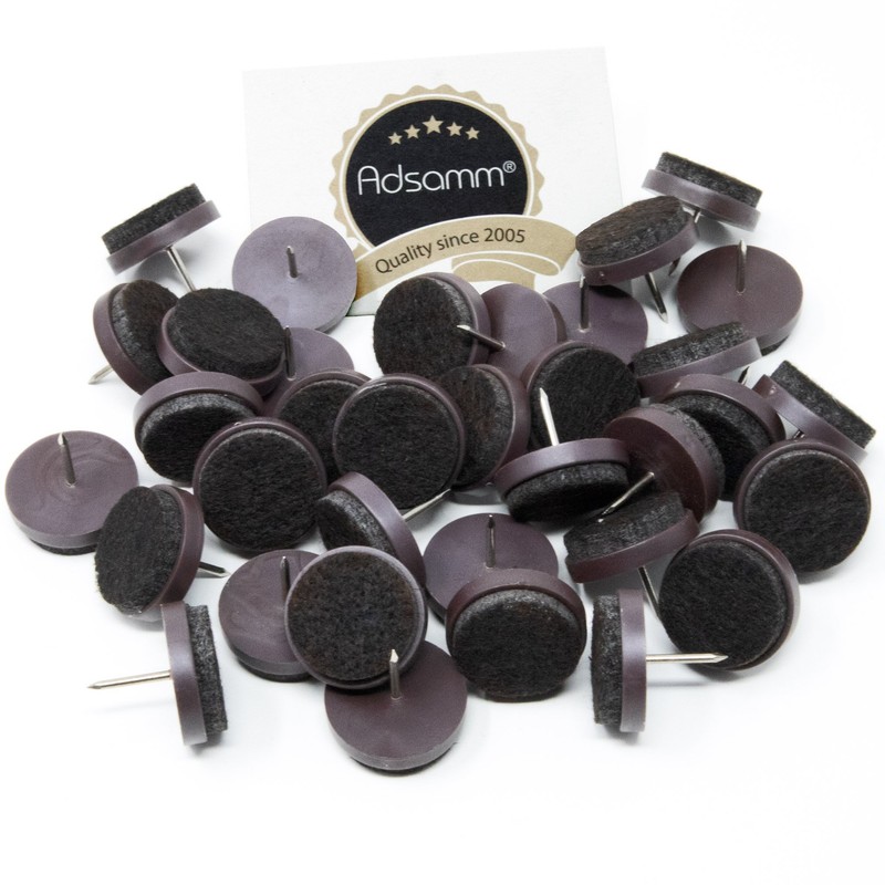 Felt Glider - Felt Pad with Pin/Nail - Brown or