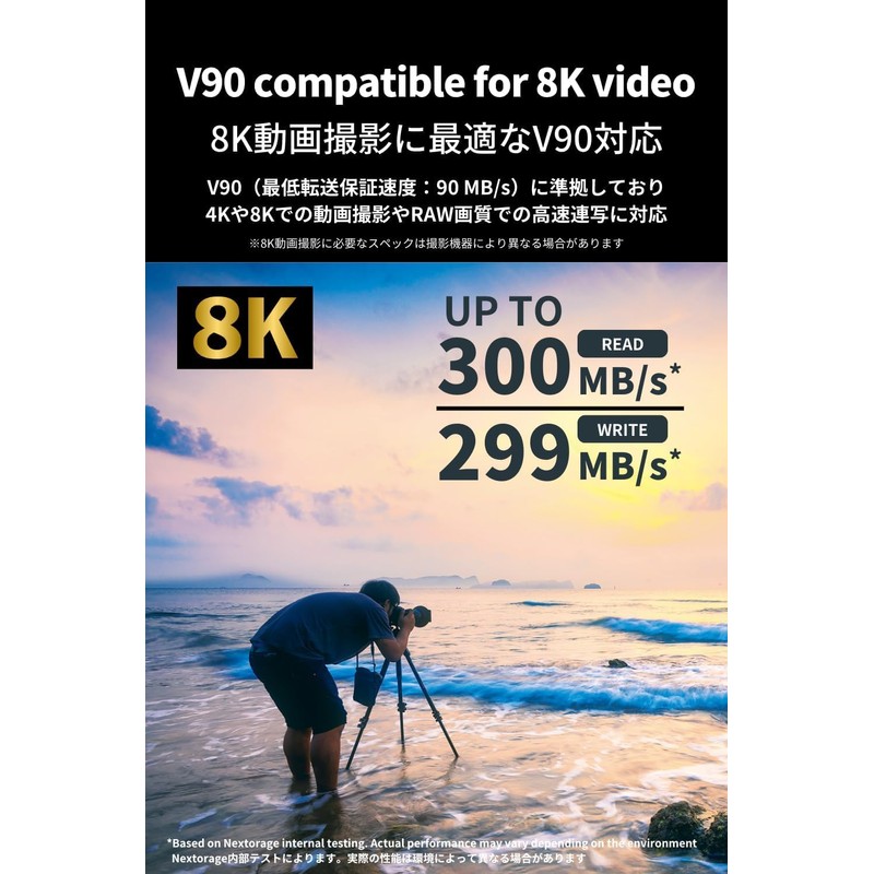 Nextorage UHS-II V90 64GB SDXC SD Card, Max Read Speed