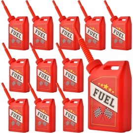 VITEVER 12 Pack Kids Party Cups, 11 oz Race Car Cups with Straws and Lids, 11 oz Red Petrol Tank Drinking for Racing Car Theme Party Decorations