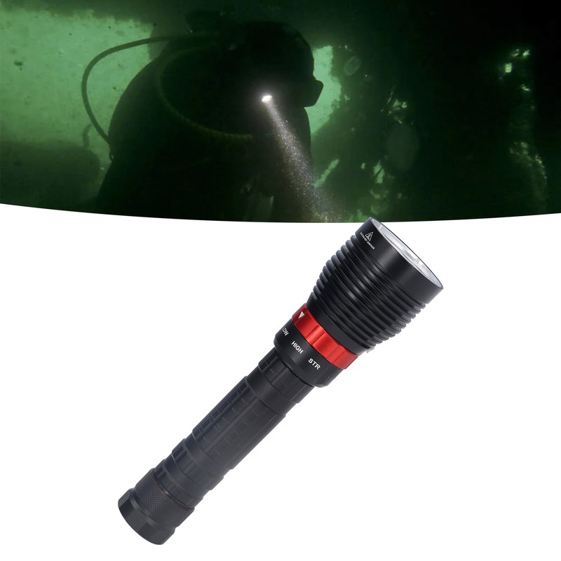 LED Diving Flashlight Professional 5000LM IPX8 Waterproof Portable 328.1ft Underwater