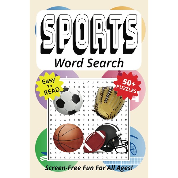 Word Search Book Featuring Sports: Easy To Read Print, 6