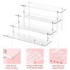 4 Tier Acrylic Display Risers, Clear Perfume Organizer Stand, Large