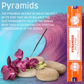 Satya Nag Champa Pyramids Incense Sticks | x1 pack | comes with SAMASIA bookmark | Incense can be used for Aromatherapy, Spa, Yoga, Weddings, Meditation, Healing, Positivity and Relaxation