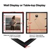 KINLINK 9x9 Picture Frame Black Set of 4, Wooden Square