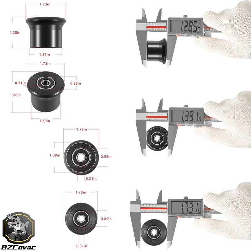 6-Pack Rolling Seat Trolley Wheels, Sliding Bracket Rollers for Bowflex
