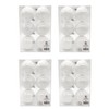Plastic Christmas Bauble Diameter 8 cm White Decorative Bauble Christmas