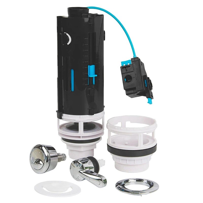 SPARES2GO Universal Dual Flush Toilet Valve 1.5" 2" WC Cistern