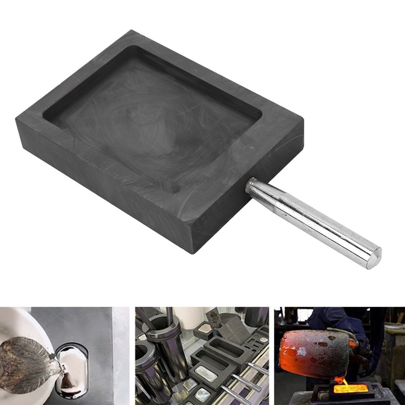Graphite Casting Mold Metal Ingot Mold Crucible with Handle for