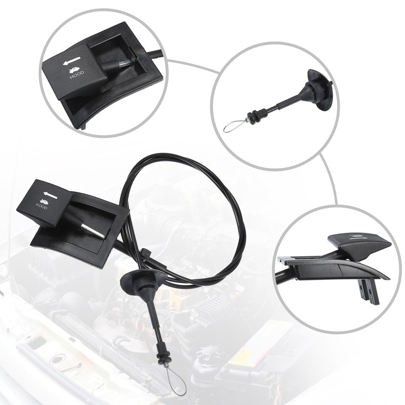 X AUTOHAUX Front Hood Latch Release Cable Fit for Ford
