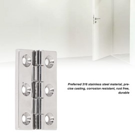 BoatHinge, 316 Stainless Steel Rustproof Take Apart Hinge 6 Holes Easy to Install 2.0x3.0in Boat Butt Hinges for Boat Yacht