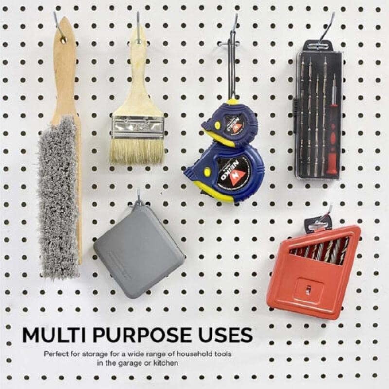 AIMALL 50x Pegboard Hooks Metal Panel Valcano Peg Board Hook