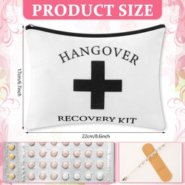 Honeydak 12 Pcs Recovery Kit Bags for Her Bachelor Party Favor Survival Recovery Kit Pouches Makeup Bag Bulk Decorations for Women Bachelorette Bridal Shower Wedding Friends Sister