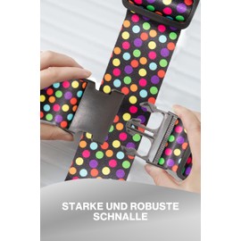 Wenter.S Luggage Straps Unique Luggage Strap Premium Luggage Strap for Customising Your Suitcases - Strap in Stylish Designs - Luggage Strap - Practical Luggage Strap (Black White)