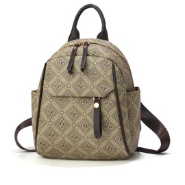 NICOLE & DORIS Small Backpack Women's Elegant City Backpack Mini Backpacks Waterproof Daypack Daypack Lightweight Backpack with Multiple Pockets, khaki pattern, M