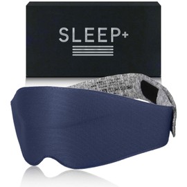 SLEEP+ Eye Mask for Sleep, Good Sleep, Goods, Light Shading Ratio, 99.99%, 3D, Lightweight, Breathable, Stress-Free, Blindfold, Present, Navy Velcro
