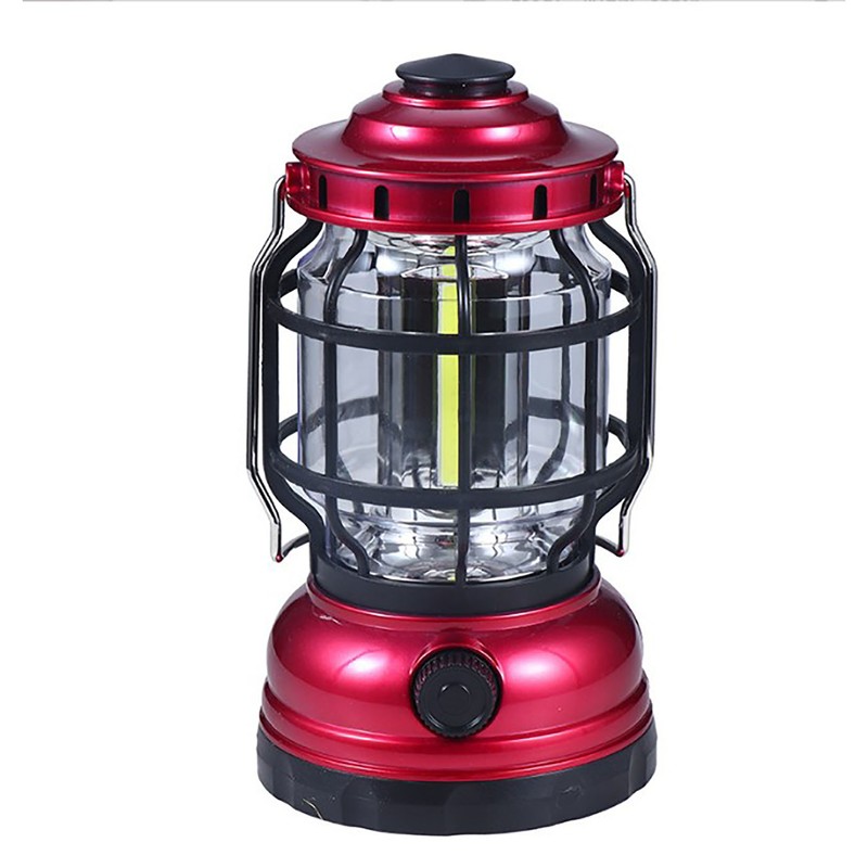 Outdoor Solar Camping Lantern USB Rechargeable Retro Camping Light COB