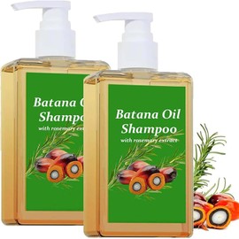 Batana Shampoo con Extracto de Romero, Nourishes y Regenera el Cabello - Suave y Esponjoso para Hombres y Mujeres (2PC)