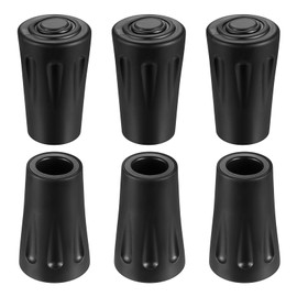 Pack of 6 Rubber Buffer Nordic Walking Poles Rubber Buffer for Hiking Poles Rubber Buffer Non-Slip 11 mm Rubber Feet for Hiking Poles Replacement Hiking Accessories for Protectors Hiking Pole