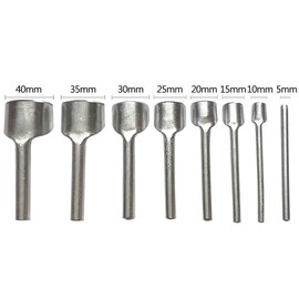 8 Piece Edge Removal Leather Craft End Punch Tool U-Shaped Half Moon Set End Punch Tool Kit