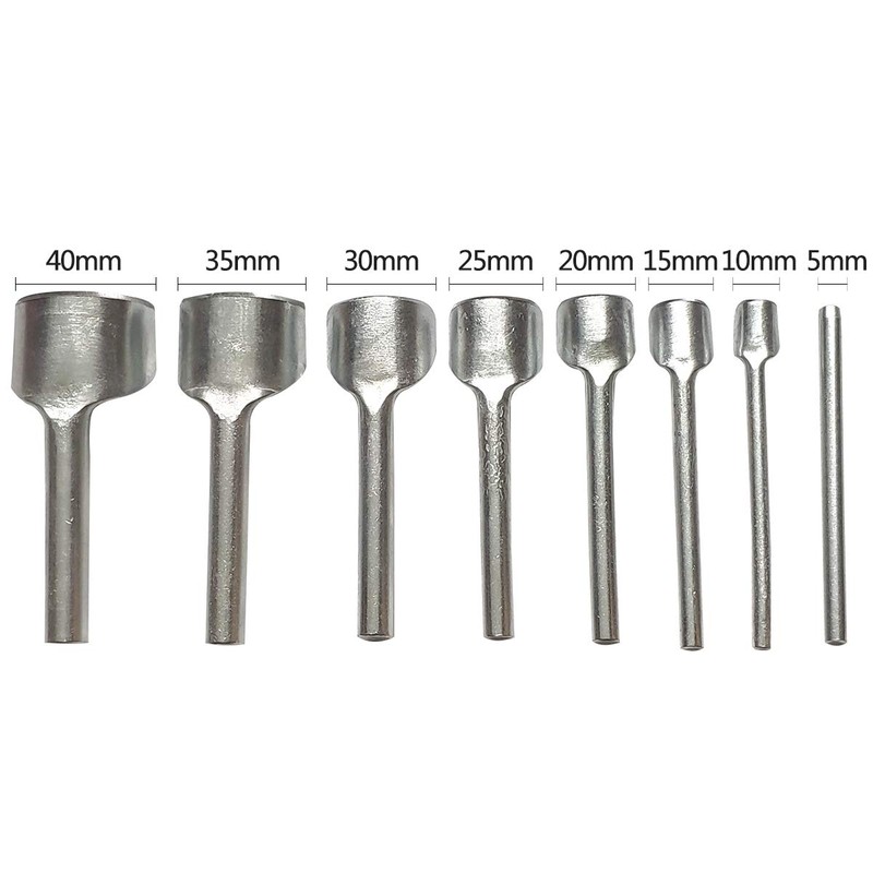 8 Piece Edge Removal Leather Craft End Punch Tool U-Shaped