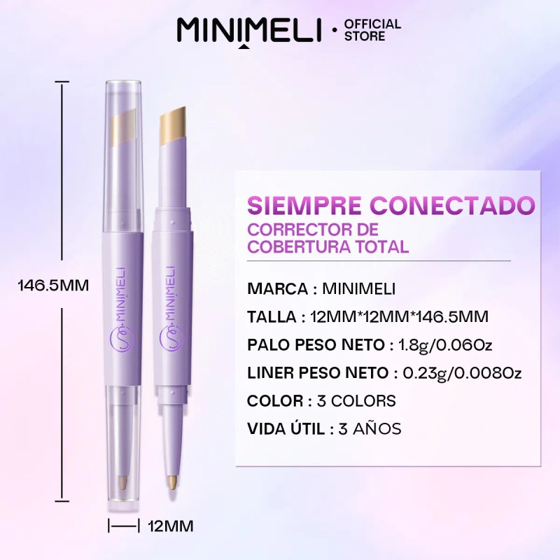 Minimeli Corrector Barra 2 En 1 Impermeable Larga Duración