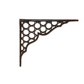 Generic Set of 12 / Decorative Honeycomb Design Brackets for Open Shelving, Garden and Home, Wall Mounted Brackets,, Brown