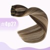 Sindra Clip in Hair Extensions Natural Hair Medium Brown and