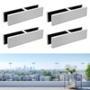 Gyykzz 4 Pack Railing Glass to Glass Clamp, 180 Degree