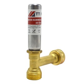 TT FLEX Stainless Steel Water Hammer Arrestor 3/4 Inch Swivel FHT x 3/4 Inch MHT For Washing Machine and garden hose water pipe