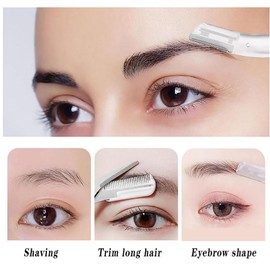 Beginner's Eyebrow Trimmer, 3 PCS/Set of Close Range Safety Type Anti Scratch Special Eyebrow Trimmers for Men and Women