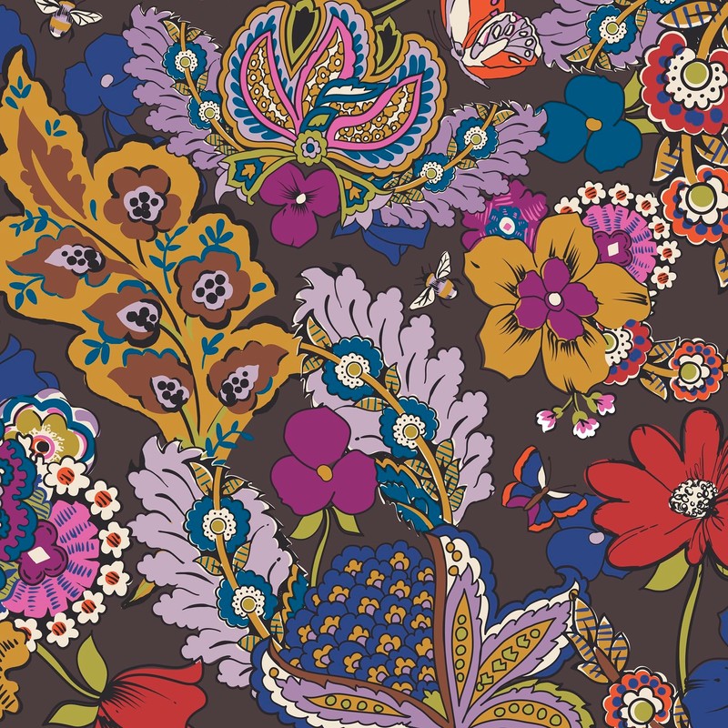 Vera Bradley Women's Premium Cotton Foxbury Crossbody, Colorful Bouquet, One