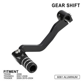 IUVWISN ATV Folding Gear Shifter Pedal Shift Levers CNC for TRX 90 TRX90X 09 15-24 TRX90 06 TRX90EX 07-08 Black