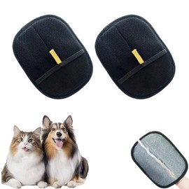 RAONMHUE Pet Hair Remover, Animal Electrostatic Hair Removal Gloves, Portable Hair Cleaning Tool, Suitable for Sofas, Curtains, Carpets, Car Seats (2PCS)