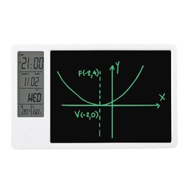 Electronic Digital Planner Tablet Calendar with Pen and Time, Day, Temperature, Humidity Display, 9.5in Erasable LCD Writing Tablet Digital Clock for Office Student Home Work
