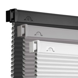 Allesin Zen No Drill Blinds for Windows Blackout Cordless Cellular Shades Honeycomb Blinds Pull Down, Free Stop Easy Install for Home and Office, Blackout, White, 35" W x 64" H